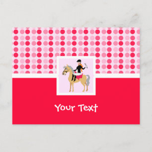 Cute Equestrian Girl. Briefkaart