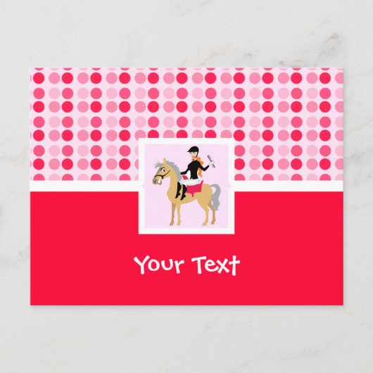 Cute Equestrian Girl. Briefkaart (Voorkant)
