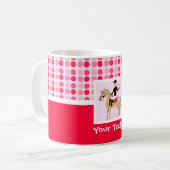 Cute Equestrian Girl. Koffiemok (Voorkant links)