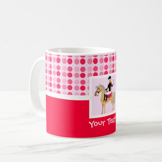 Cute Equestrian Girl. Koffiemok (Voorkant links)