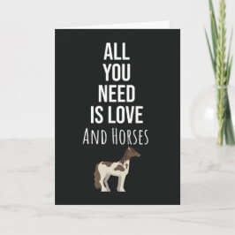 Cute Equine Cards Horse Equestrian Pony Animal Kaart