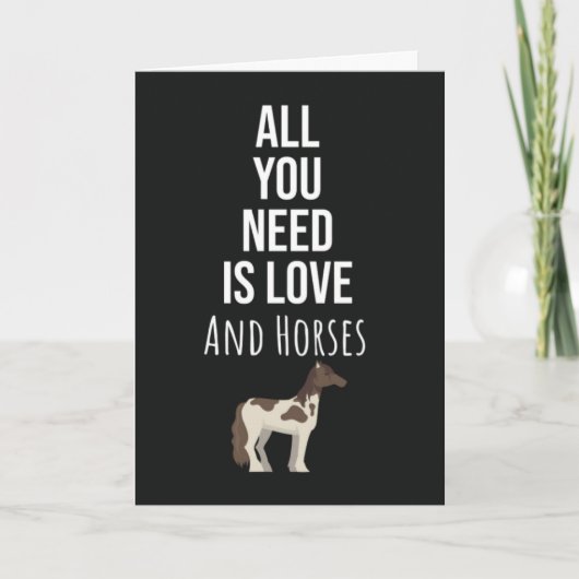 Cute Equine Cards Horse Equestrian Pony Animal Kaart (Voorkant)