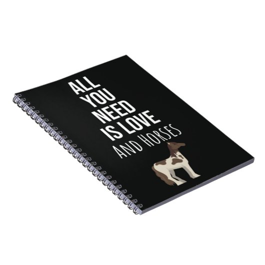 Cute Equine Gifts For Horse Lovers Pony Equestrian Notitieboek (Rechterzijde)