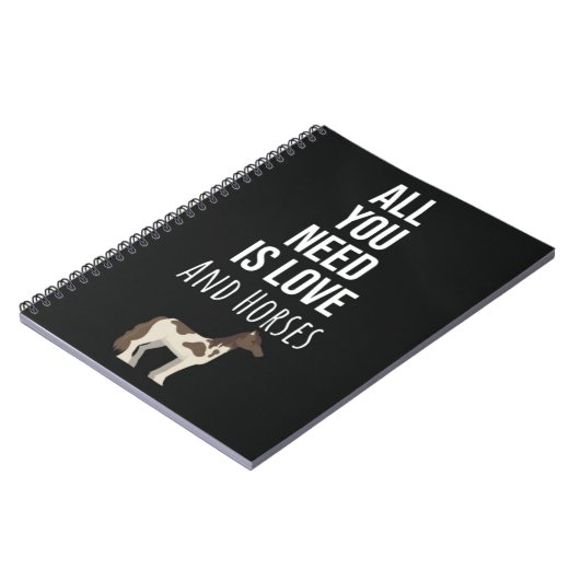 Cute Equine Gifts For Horse Lovers Pony Equestrian Notitieboek (Linkerzijde)