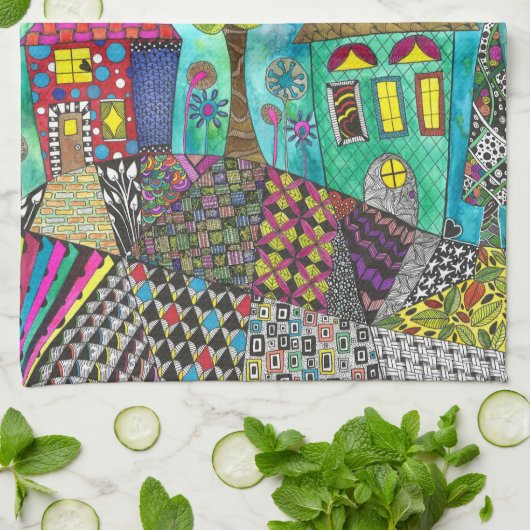 Cute Er is geen plek zoals Home Kitchen Towel Theedoek (Gevouwen)