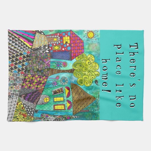 Cute Er is geen plek zoals Home Kitchen Towel Theedoek (Horizontaal)