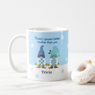 Cute Er is Gnome Better Moeder Blue Gold White Koffiemok