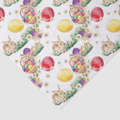 Cute Esater bunny basket tissue Tissuepapier (Detail)
