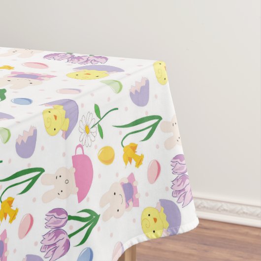 Cute Esater Bunny en chicks Holiday tablecloth Tafelkleed (Voorbeeld)