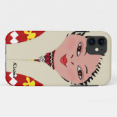 Cute Eskimo Cartoon Girl Dol Case-Mate iPhone Case (Achterkant (horizontaal))