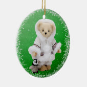Cute Eskimo Teddy Bear & Penguin Ornament (Rechts)
