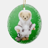 Cute Eskimo Teddy Bear & Penguin Ornament (Links)