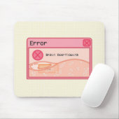 Cute esthetic pastel roze muispad (fout) muismat (Met muis)