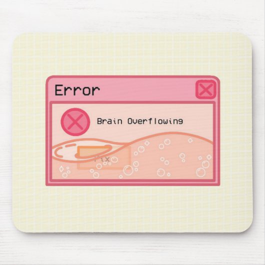 Cute esthetic pastel roze muispad (fout) muismat (Voorkant)