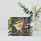 Cute-etende Goldfinch Party Invitation Briefkaart (Staand voorkant)