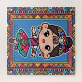 Cute Ethnic Minority Girl Puzzle Legpuzzel (Horizontaal)