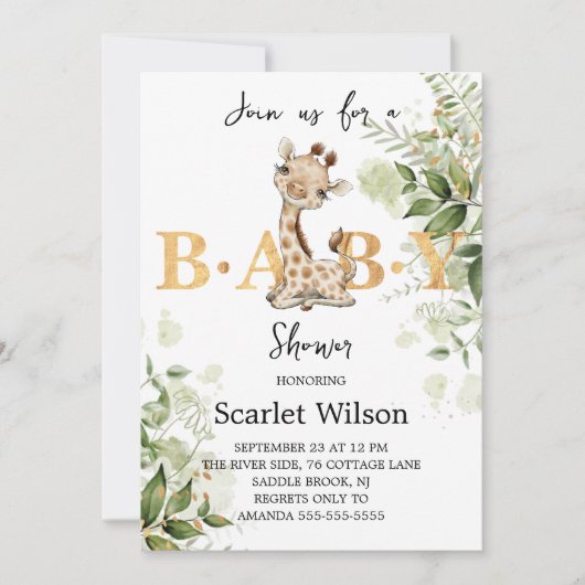 Cute Eucalipt Baby Baby shower Kaart (Voorkant)