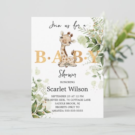 Cute Eucalipt Baby Baby shower Kaart (Staand voorkant)