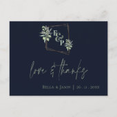 Cute Eucalyptus Leaves Greenery Weddenschap Bedank Briefkaart (Voorkant)