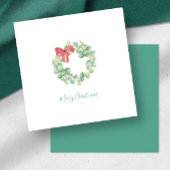 Cute Eucalyptus WreatWaterverf Kerstmis Notitiekaartje