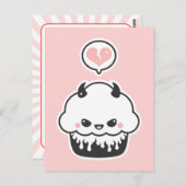 Cute Evil Cupcake Briefkaart (Voorkant / Achterkant)