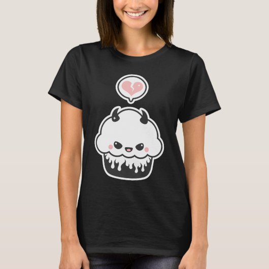 Cute Evil Cupcake T-shirt (Voorkant)