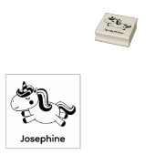 Cute Ewn Name Unicorn Custom Rubberstempel (Gestempeld)