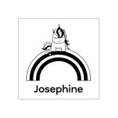 Cute Ewn Name Unicorn Custom Rubberstempel (Afrduk)