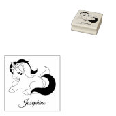 Cute Ewn Name Unicorn Custom Rubberstempel (Gestempeld)