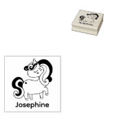Cute Ewn Name Unicorn Custom Rubberstempel (Gestempeld)