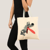 Cute Excited Cartoon Wolf Bag Tote Bag (Voorkant (product))