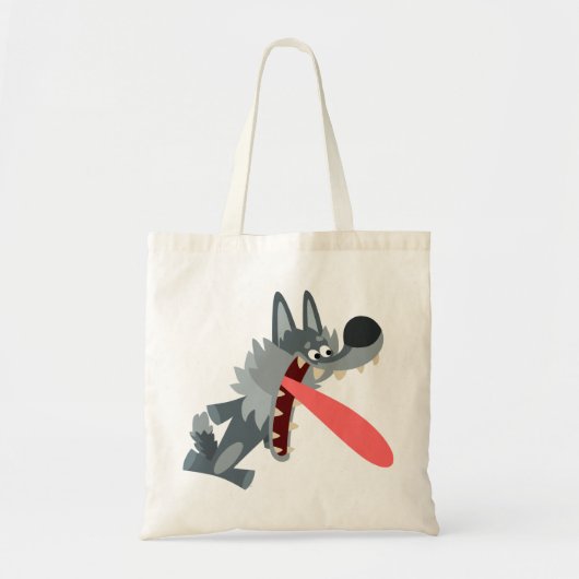 Cute Excited Cartoon Wolf Bag Tote Bag (Voorkant)
