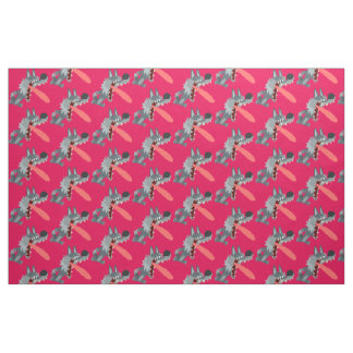 Cute Excited Cartoon Wolf Fabric Stof