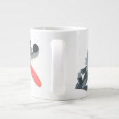 Cute Excited Cartoon Wolf Grote Koffiekop (Achterkant)