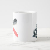 Cute Excited Cartoon Wolf Grote Koffiekop (Voorkant)