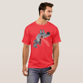 Cute Excited Cartoon Wolf T-Shirt (Voorkant volledig)