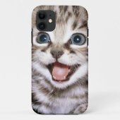 Cute Excited Kitten IPhone Case (Achterkant)