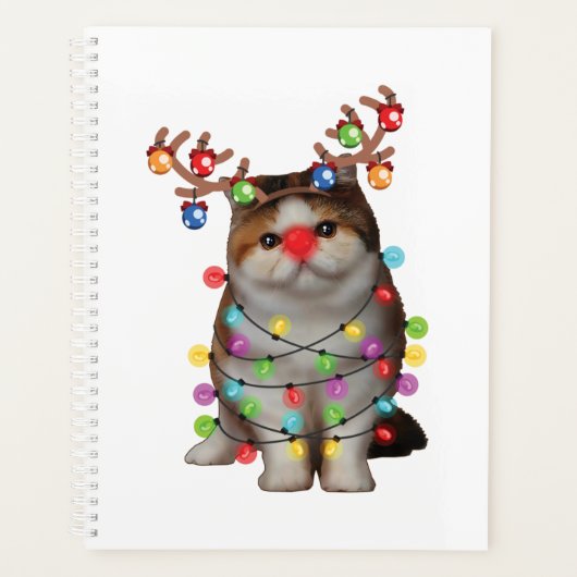 Cute Exotic Shorthair Cat Funny Xmas Holiday Gift Planner (Voorkant)