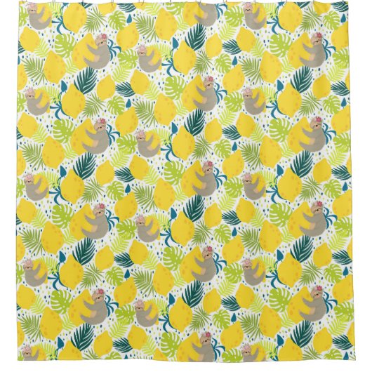 Cute Exotic Sloths Shower Curtain Douchegordijn (Voorkant)