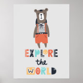 Cute Expling Beer Kinder Room Poster (Voorkant)