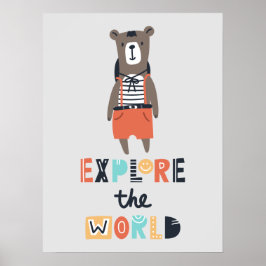 Cute Expling Beer Kinder Room Poster