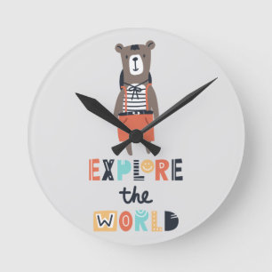 Cute Expling Beer Ronde Klok