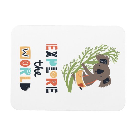 Cute Expling Koala Magneet (Horizontaal)