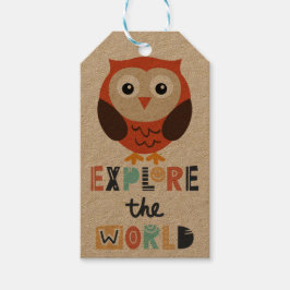 Cute Expling Owl Cadeaulabel