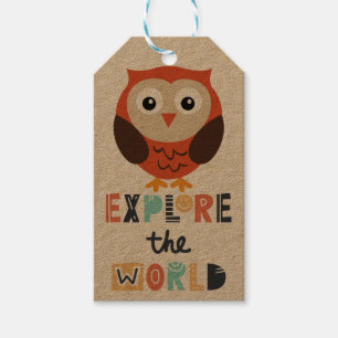Cute Expling Owl Cadeaulabel