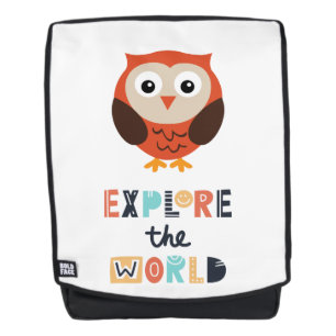 Cute Expling Owl Rugtassen