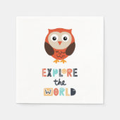 Cute Expling Owl Servet (Voorkant)