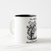 Cute Explorer Frog Mug Tiny Creature Big Adventure Tweekleurige Koffiemok (Voorkant links)