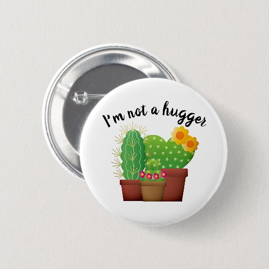 Cute Expression Cactus / Succulent Button (Voorkant /achterkant)