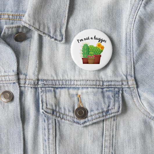 Cute Expression Cactus / Succulent Button (In situ)